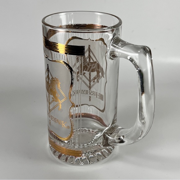 Vtg Hershey Park Carousel Horse Drinking Mug Glassware Barware Astar 22K Gold - Picture 2 of 14
